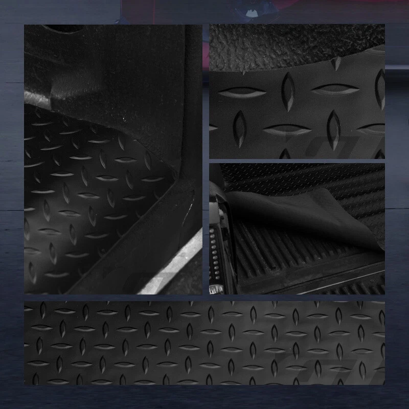 For 2004-2014 Ford F150 6.5 Ft 78" Blk Rubber Diamond Truck Bed Floor Mat Liner — 第 3/3 张图片