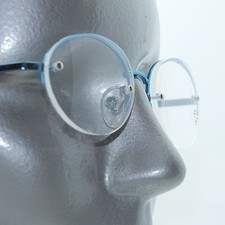 Reading Glasses Metal Blue Top Frame Rhinestone Sparkle Bling 2.00 Lens