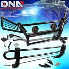 BLACK BRUSH GRILLE+REAR BUMPER GUARD+SMOKE FOG LIGHT FIT 03-09 RX330/350/400H