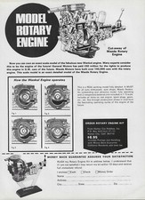 1971 Harbor City Hobbies Model Kit Magazine Ad Wankel Rotary Engine Mazda 1/5 71