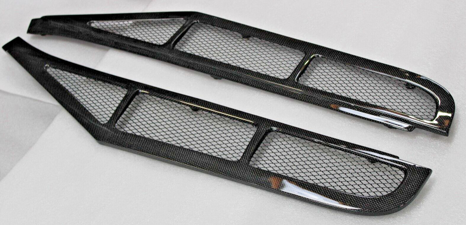 Ferrari 458 Italia, Carbon Fiber Engine Deck Lid Grille Louvers, New 1x1 Weave