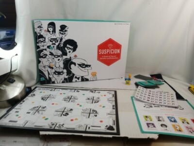 Suspicion Board Game Secret Identity and Deduction Preowned Complete 2018 