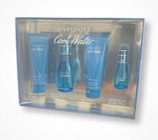 Davidoff Cool Water 1.7 EDT spray 2.5 lotion 2.5 gel 15ml edt Womens SET NIB