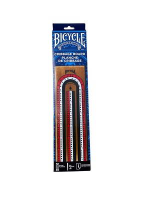 Bicycle 3-Track Color Coded Wooden Cribbage Board Games - New in box