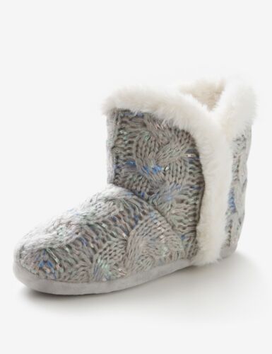 Womens Winter Slippers - Boots - Beige Faux Sheepskin - Casual Footwear | RIVERS - Picture 1 of 6