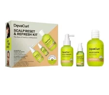 DevaCurl Scalp Refresh & Reset Kit- Buildup Buster, Scalp Purify & Defense