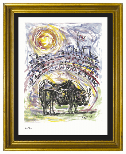Pablo Picasso “Bull in.Arena" Signed & Hand-Number Ltd Ed Print (unframed) - 第 1/2 張圖片