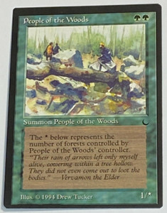 MTG Card - People of the Woods - The Dark - LP/NM - Vintage Magic The Gathering