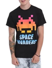 Space Invaders Mens Classic Arcade Game Pixelated Alien Retro Shirt New S-2XL