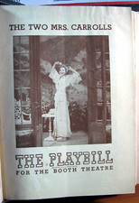 Playbills The Booth Théâtre Les Deux Mme Carrolls 22 octobre 1944 18 pages L689