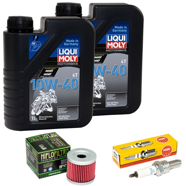 ÖL Set 2L Inspektion FüR Suzuki AN 400 Burgman AN400 2007-17 ÖLfilter ZüNdkerze-image