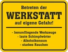 Metal sign 17 x 22 cm, workshop, advertising sign frameless® art. 3118