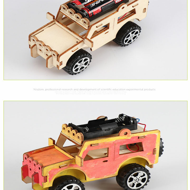 DIY Electric Jeep Model Kits Kids Teaching Students Scientific