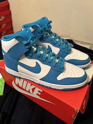 Size 13 Nike Dunk High Retro Laser Blue 2022 DD1399-400 - Main Image