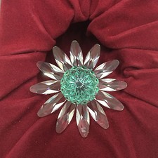 Cristallo Swarovski MARGHERITA FIORE VERDE MARGUERITE FLOWER rif 277537 SCS 2000