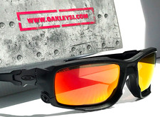 NEW Oakley SI SHOCKTUBE Matte Blackout POLARIZED Galaxy Ruby Lens Sunglass 9329