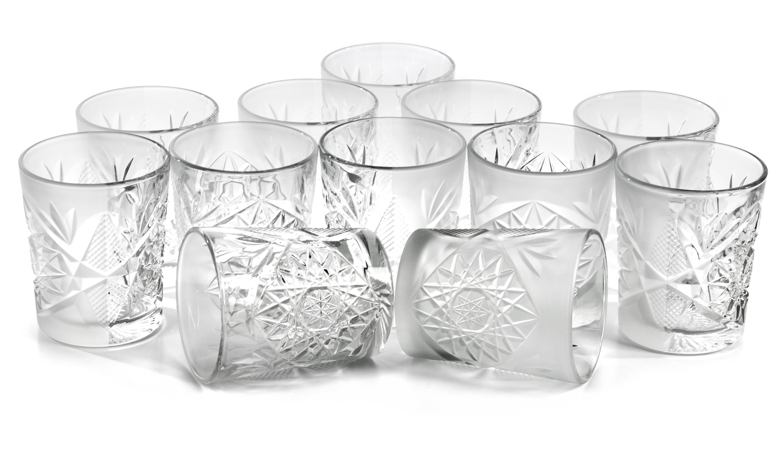 12 Stück Bargläser Libbey Hobstar Whiskyglas Wasserglas Trinkgläser Whiskey Glas