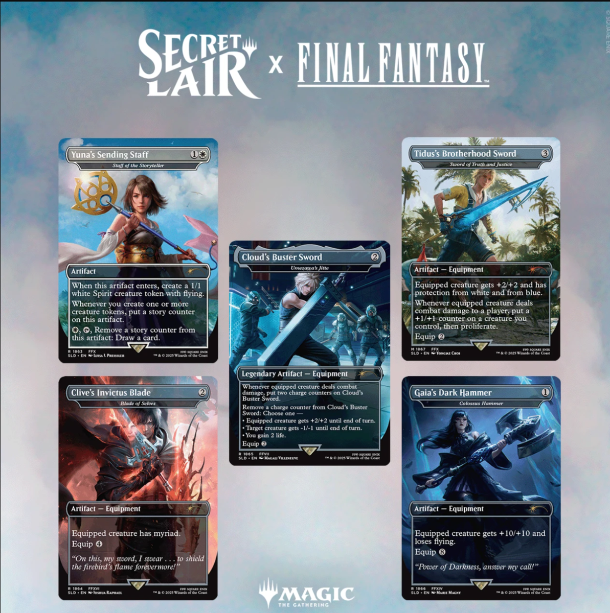 Secret Lair FINAL FANTASY WEAPONS NON FOIL - Collectors MTG Brand