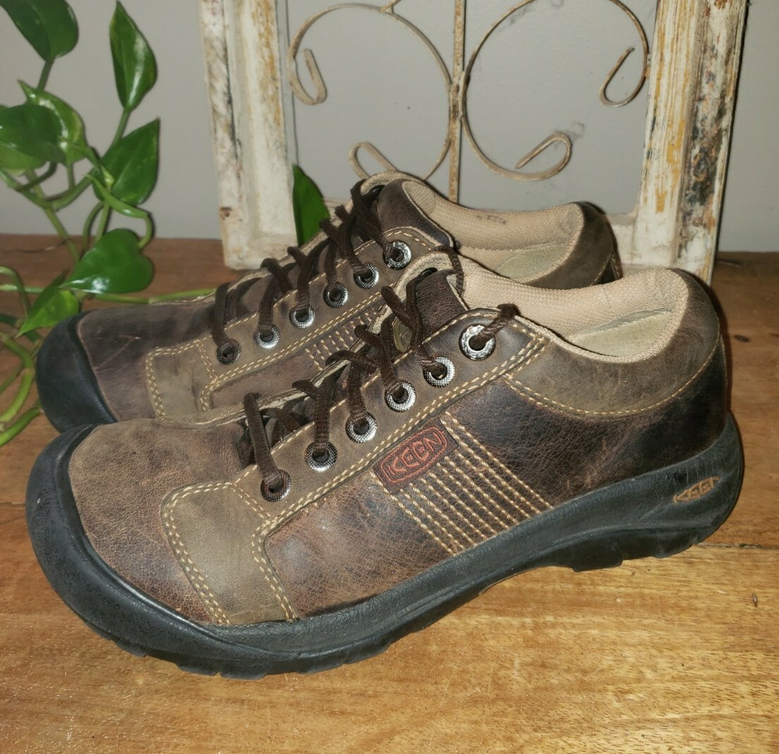 Keen scarpe da trekking da uomo in pelle marrone Oxford casual 40 5 US 8 M UK 7