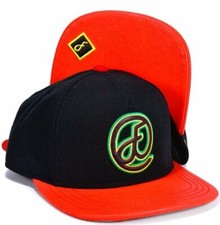 Flat Fitty One Love Strapback Cap Hat, Black / Red, One Size