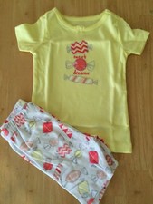 NWT Gymboree Girls Gymmies Pajama set Sweat Dreams Yellow 6, 7, 8