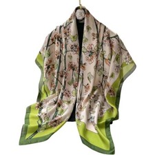 XL 43 Inch Extra Large Square Scarf Fashion Scarves Silk Feeling Hair Scarf W...