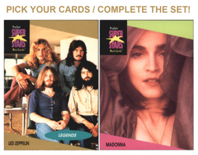 1991-92 Pro Set Superstars MusiCards - Pick Your Cards / Complete The Set!