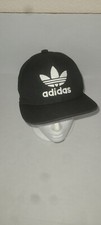 Adidas Youth Osfy Adjustable Snapback Flatbill White On Black Classic
