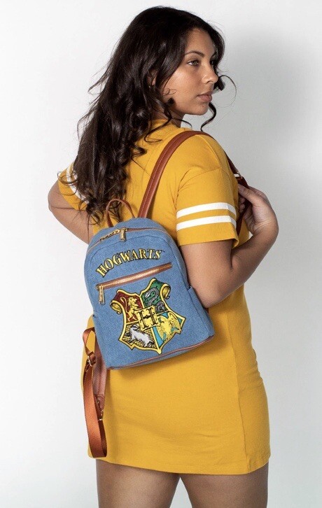 Cakeworthy Hogwarts Denim Mini Backpack Brand New Cakeworthy Harry Potter Hogwarts Denim Mini Blue  main image 2