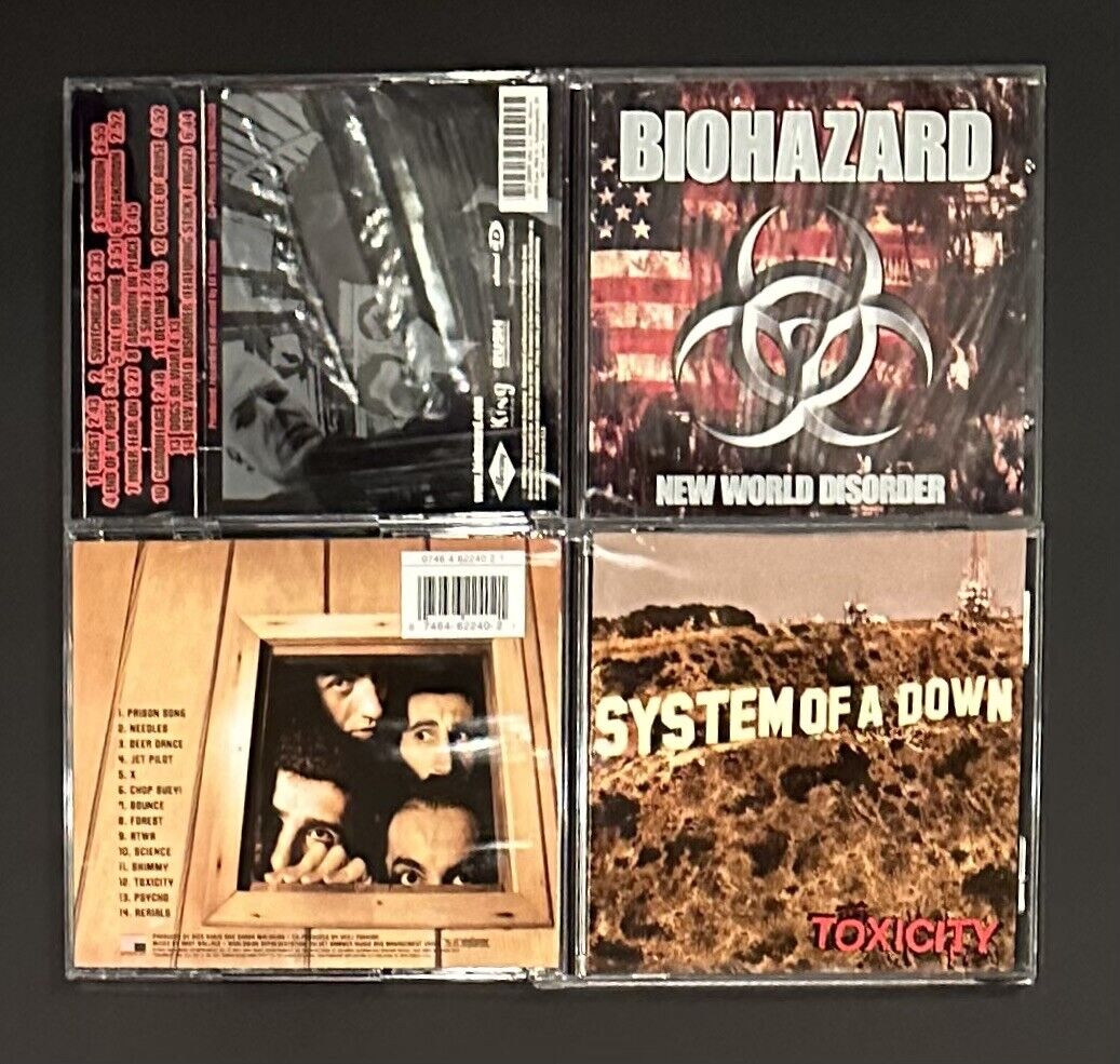 Metal 2 CD Lot System Of A Down Toxicity & Biohazard New World Disorder Used VG