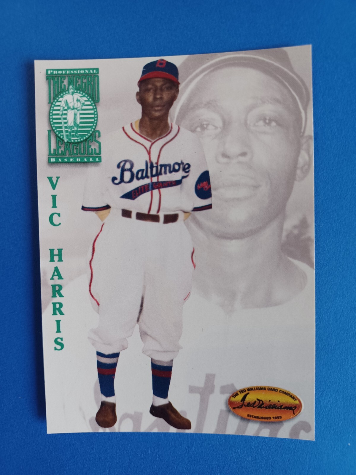 1994 TED WILLIAMS CO NEGRO LEAGUES ELANDER VIC HARRIS #107 HOMESTEAD GRAYS