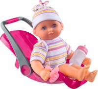 Funktionspuppe WeichköRper Puppe 16 Baby GeräUsche Autositz Babysafe 30 Cm