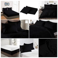 100% Egyptian Cotton 800 Thread Count Black Stripe Select Sheets OR Duvet Covers
