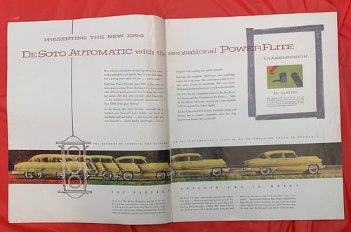 1954 DeSoto "FIREDOME / POWERMASTER" Original Car Dealer Sales Brochure - Picture 2 of 10