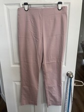 Chaps Pants Womens 16 pink flat front side zip Perfect Stretch dress pants