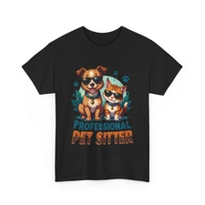 Professional Pet Sitter Shirt | Cute Dog & Cat Tee | Animal Lover Gift Top