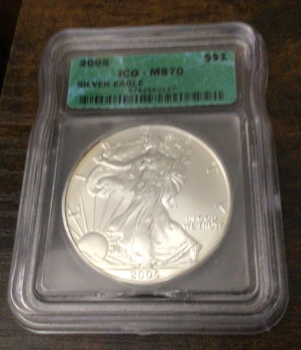 2005 American Silver Eagle Coin MS70 - ICG