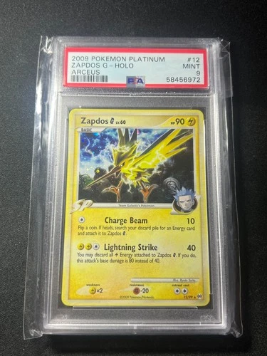 PSA 9 MINT Zapdos G 12/99 Holo Platinum Arceus Pokemon Card *LOW POP*