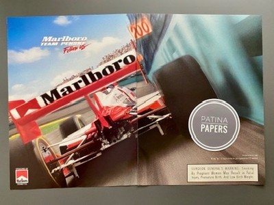 1996 Marlboro Team Penske Mercedes Indy Car Oval Vintage Ad Werbung Reklame