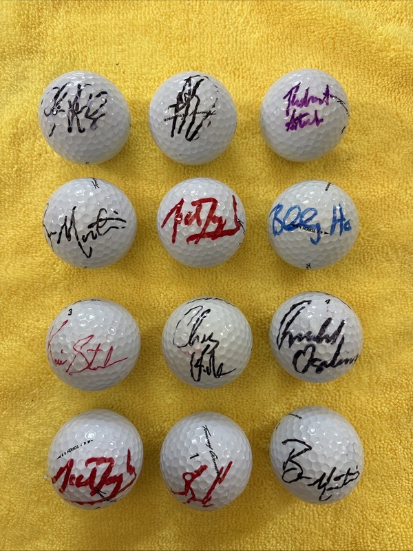 Lot Of 12 Golf Balls Signed By PGA Golf Greats! KAPALUA MAUI ⛳️ 26