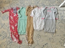 Sleep Gown  Tie Pajamas Size Newborn  0-3 Baby Girl Lot Bundle of 5 Sleeper