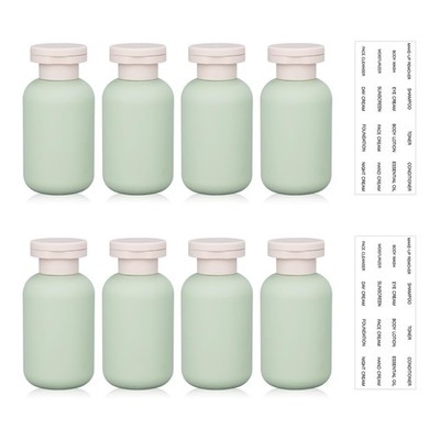 3.4 oz Plastic Small Travel Shampoo Bottles, Refillable Flip Cap Squeeze Bott...