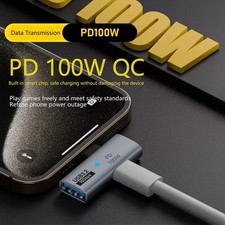 USB C OTG Adapter 100W USB C to Type C Fast Charging UKNEW V5W7 For Y6C0 D8L3