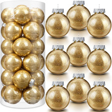 24 Pcs Christmas Ball Ornament 2.36 Inch Shatterproof Glitter Ball for Christmas