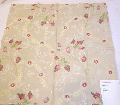 Scalamandre Designer Fabric- Sample GRENADA - Lampas 24  x 24   Viscose Cotton