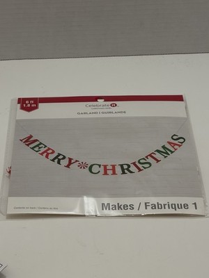 Celebrate It Red And Green Merry Christmas 6ft Garland