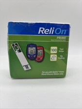 ReliOn Prime Blood Glucose Test -100Ct -Exp.Date: 08/2025 damaged box Ref. 283