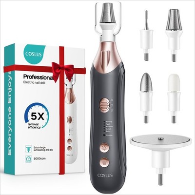 C43 Professional Manicure Pedicure Kit, 5-in-1 Electric Nail File for Toenail...