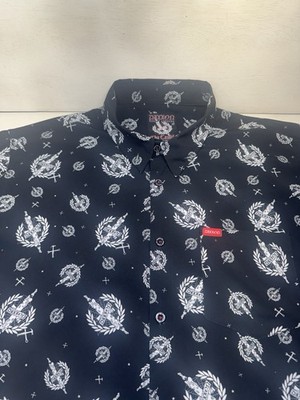Dixxon The Candle Black Short Sleeve Button Down Shirt 3X