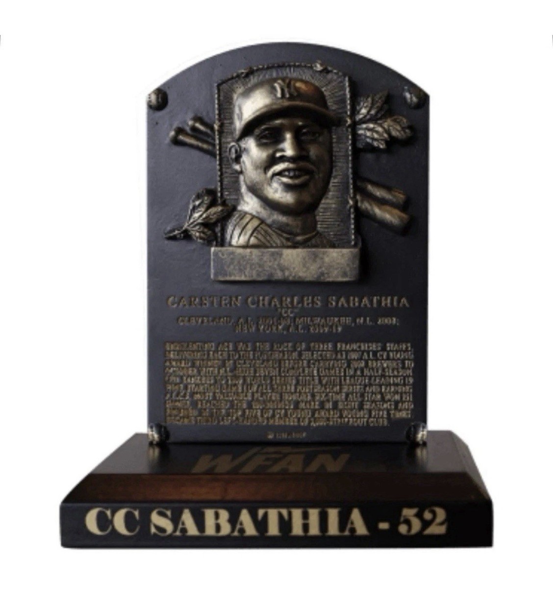 New York Yankees CC Sabathia Hall Of Fame Replica Plaque SGA NIB